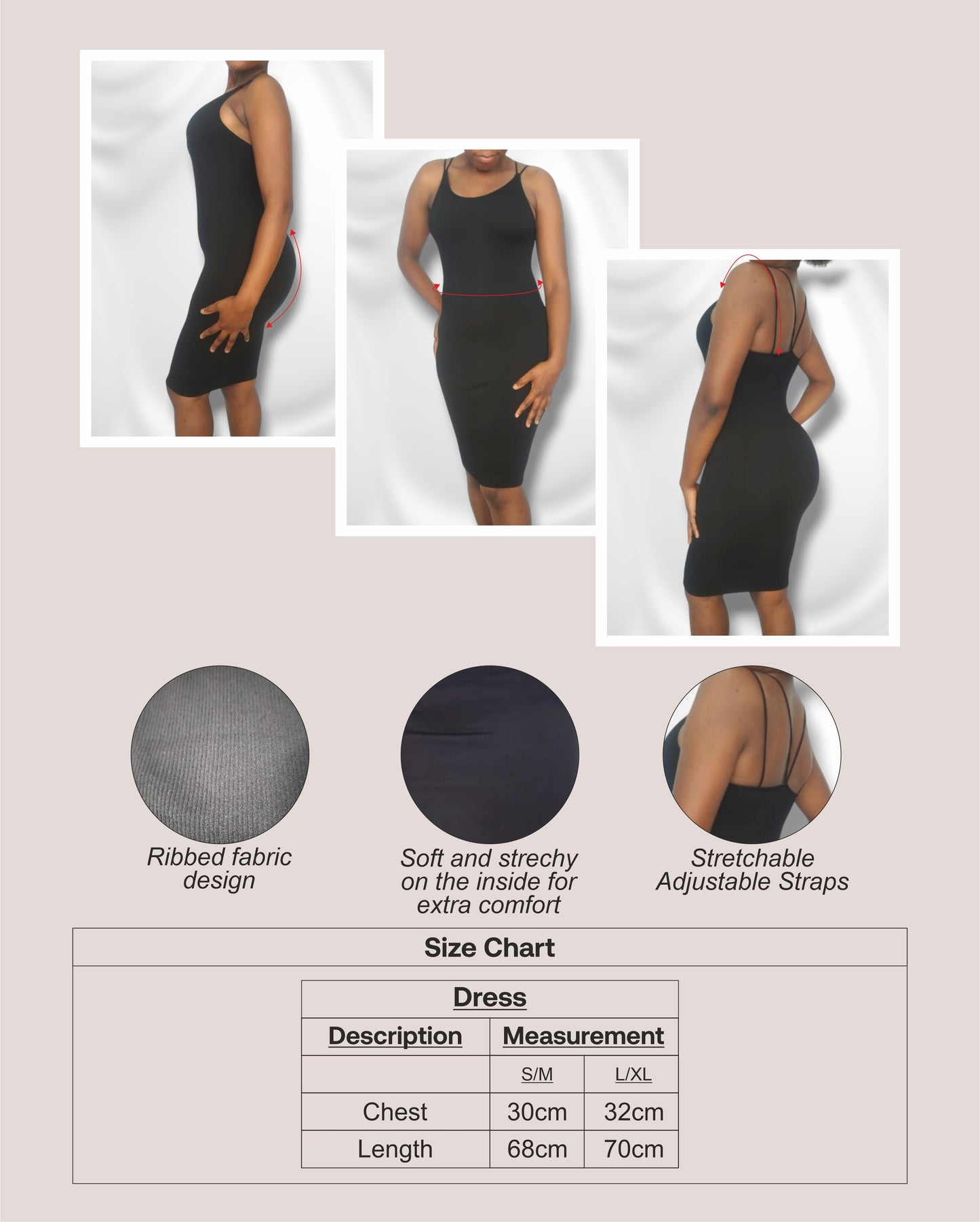 Strappy Ribbed Dress