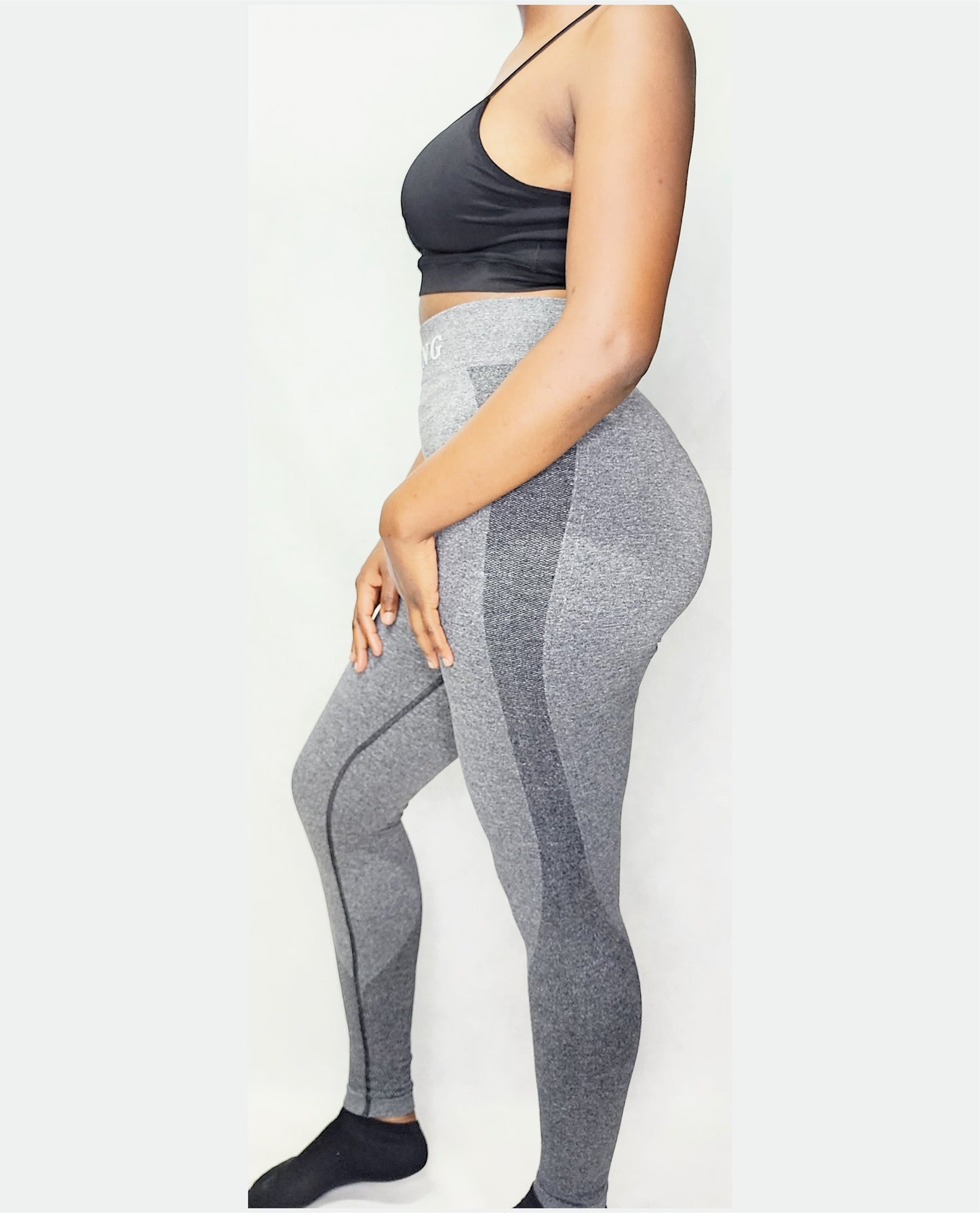 Gymking Leggings - Grey Waistband
