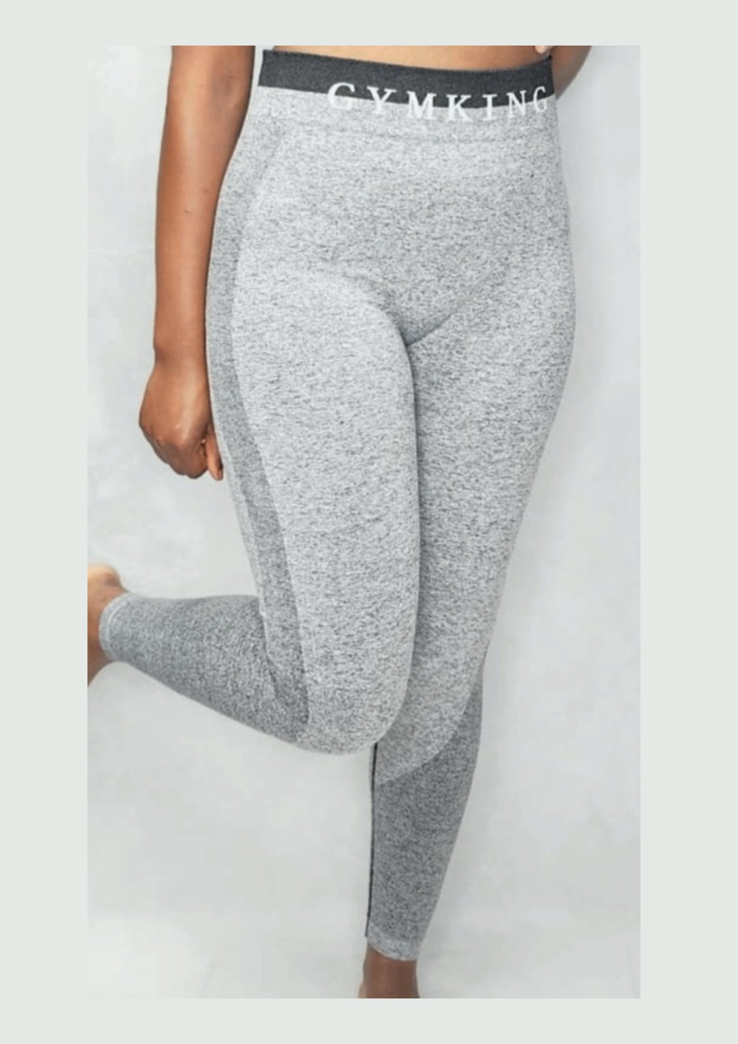 Gymking Leggings - Black Stripe Waistband