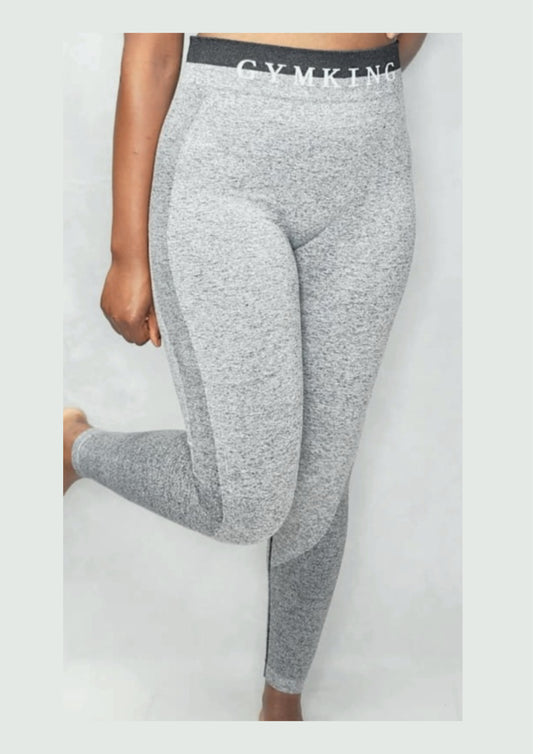 Gymking Leggings - Black Stripe Waistband