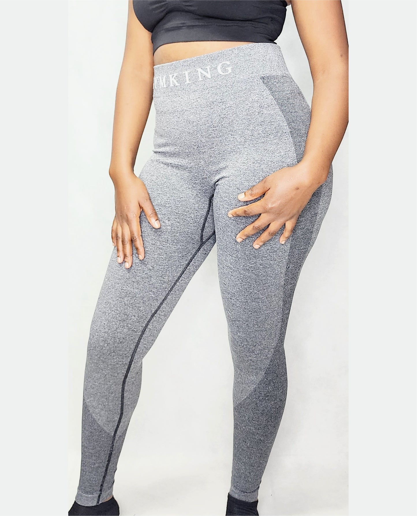 Gymking Leggings - Grey Waistband