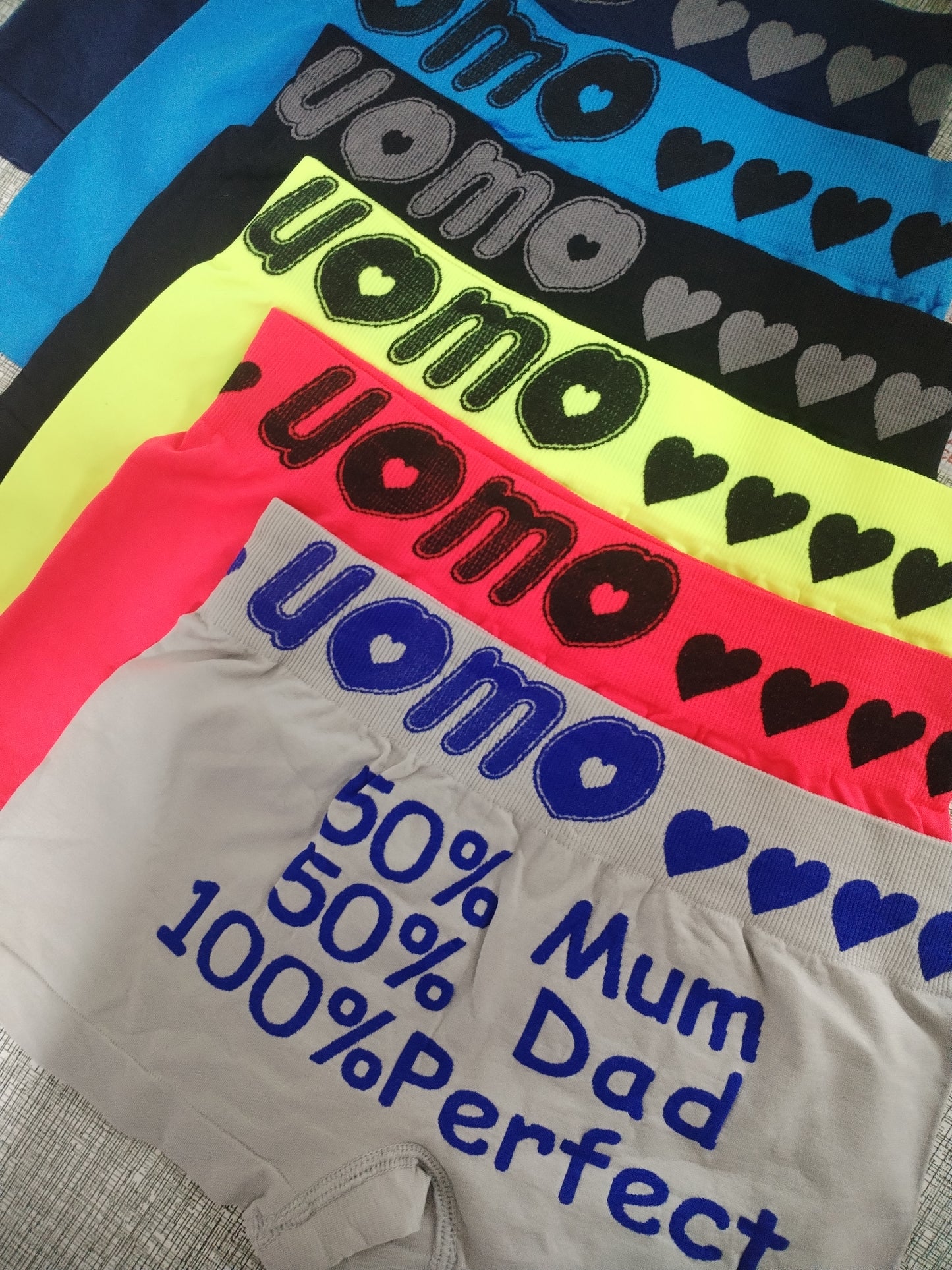 6 Pack Oumo Kids Boxer Shorts - Multicolour