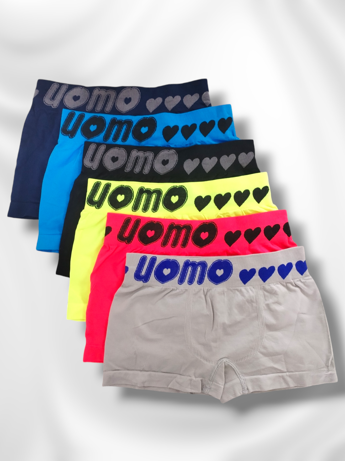 6 Pack Oumo Kids Boxer Shorts - Multicolour