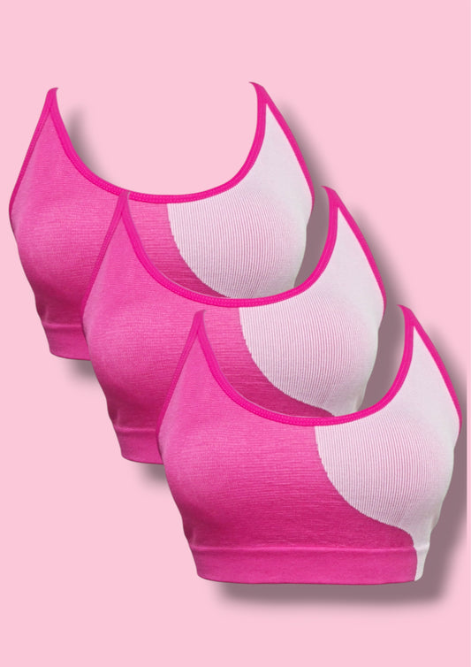 3 Pack Sports Bra - Pink