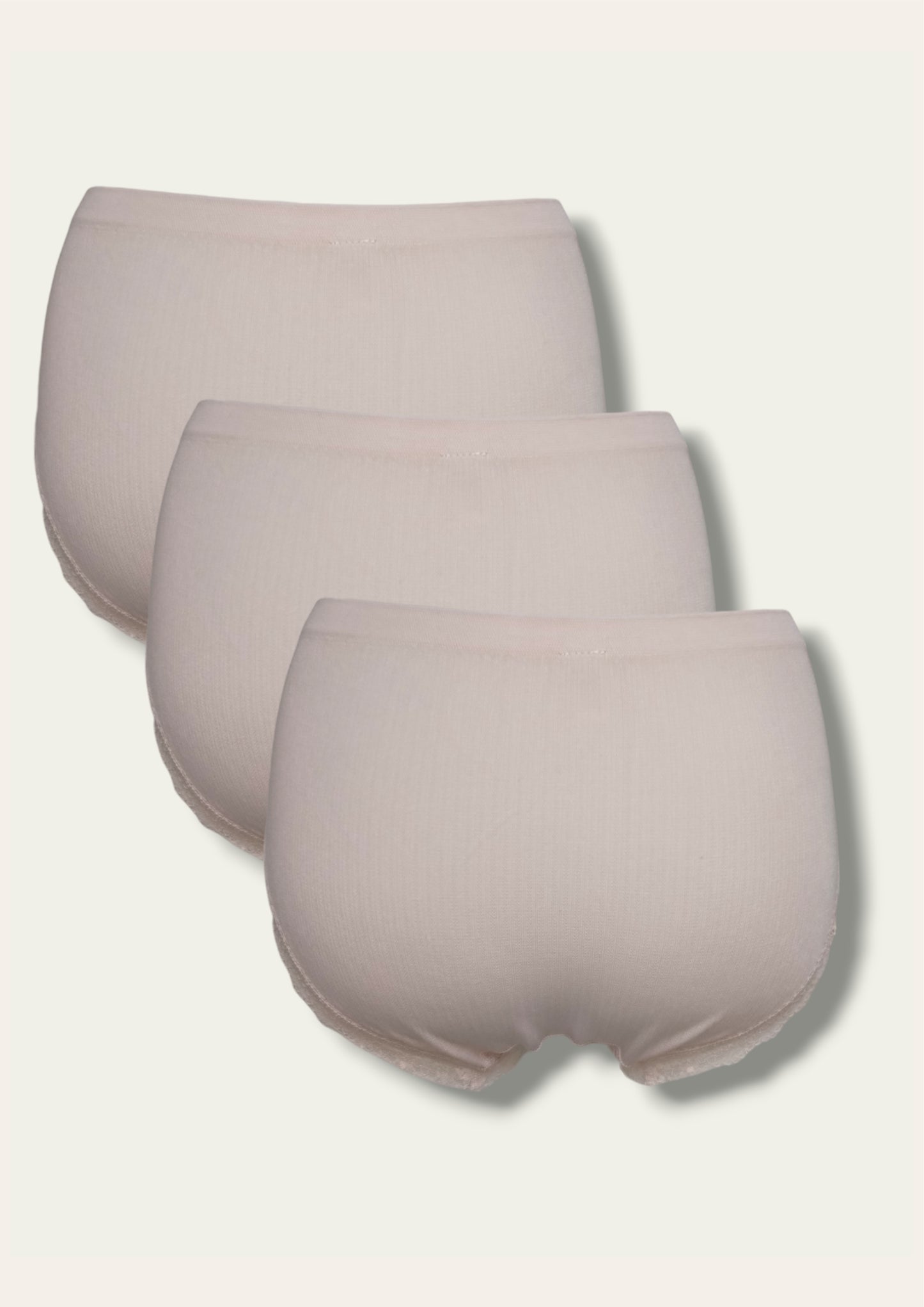 3 Pack Bikini Cut Panties - Light Beige