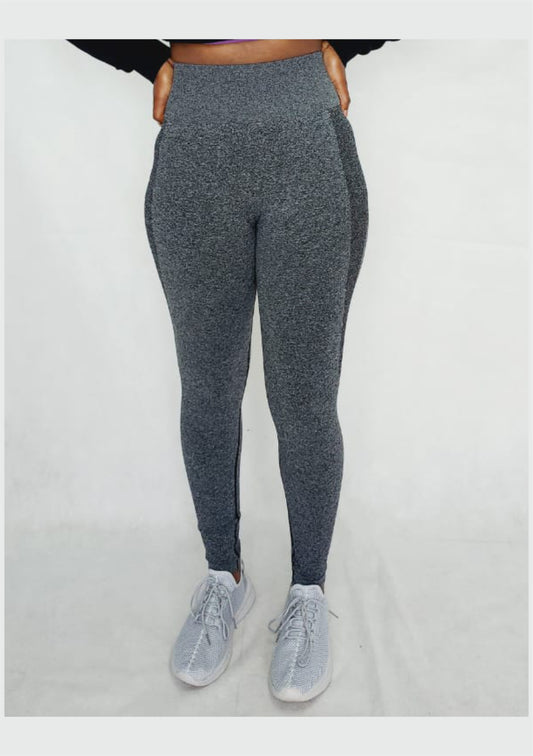Leggings - Black/Grey Melange